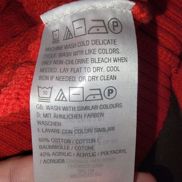 J Jason Wu Solid Red Chevron Sweater size 2x - Picture 6 of 7